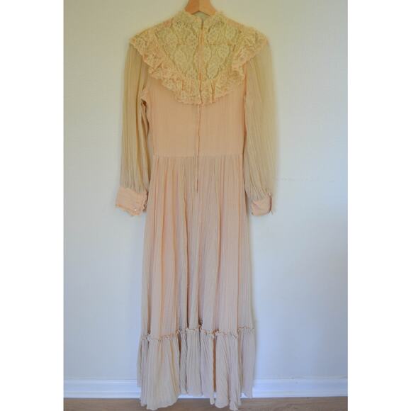 Vintage Victorian Boho Long Sleeve Dress Size Small - Picture 5 of 8